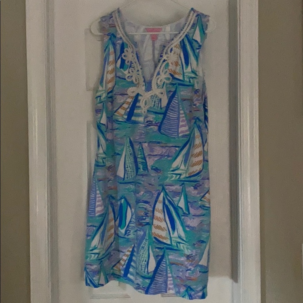 Lilly Pulitzer Harper Shift in Aboat Time, Large